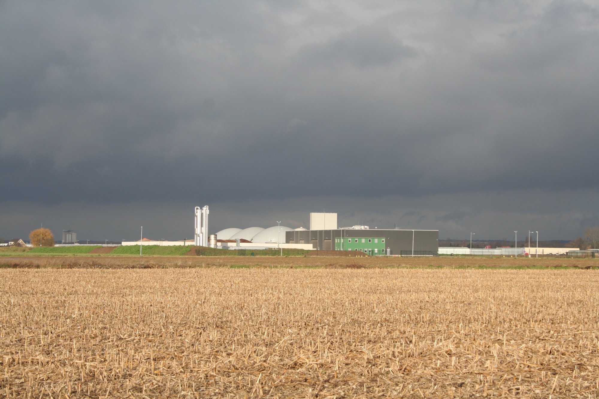 Het terrein van Groen Gas Gelderland.