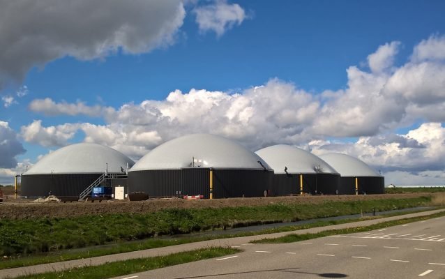 De vergisters: hier ontstaat het biogas.